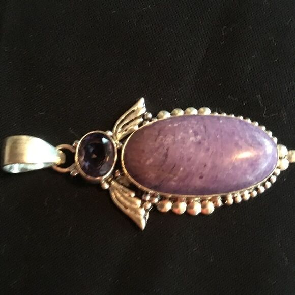 NWOT Sterling Silver Charoite Pendant - Picture 9 of 13